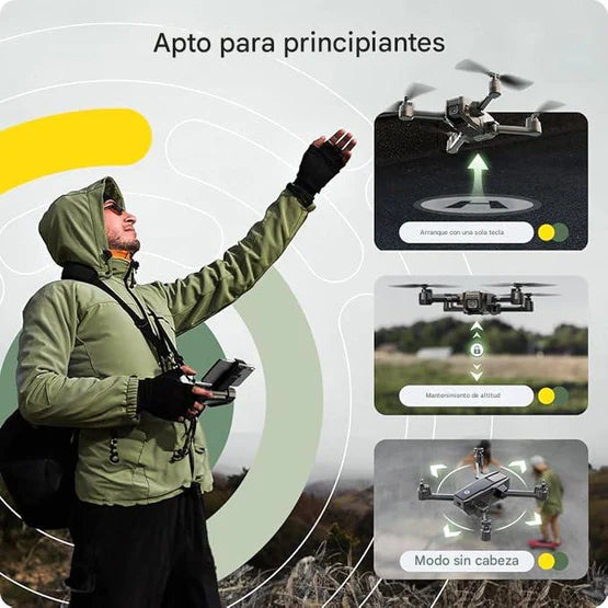 Dron SkyMaster 4K - Estabilidad Avanzada (2 Baterías + Maletín)