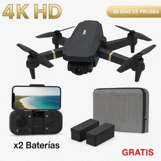 Dron SkyMaster 4K - Estabilidad Avanzada (2 Baterías + Maletín)